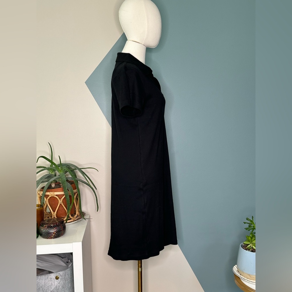 U.S. Polo Assn. Black Cotton Polo T-Shirt Dress M NWT - Picture 4 of 11